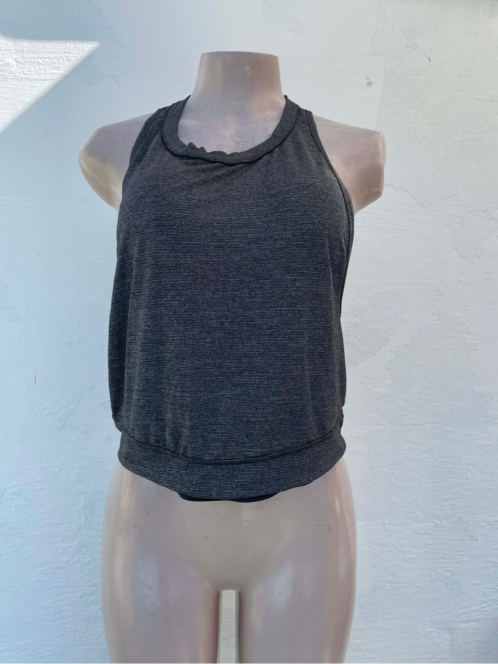 lululemon athletica Charcoal Racerback Crop Tank